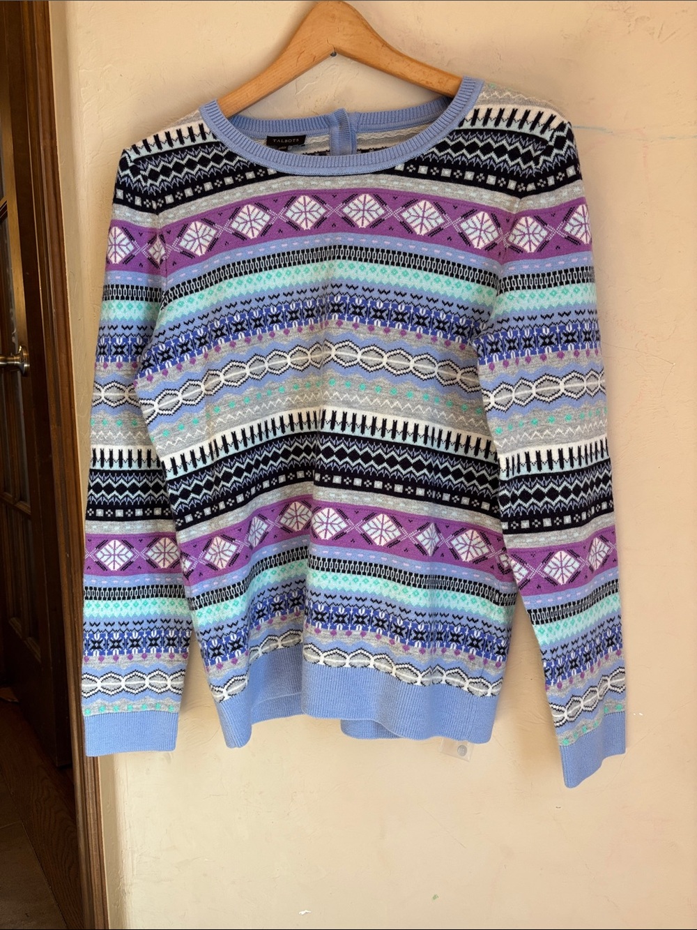 NWT Talbots Fairisle lambswool blend top! Size Medium